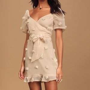 Red Dress Boutique Pom Puff Sleeve Dress